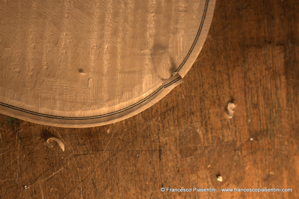 fasi della lavorazione violino Francesco Piasentini modello Matteo Goffriller 1700